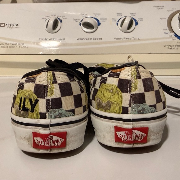 Vans Custom Checkered Dinosaur Shoes - Picture 3 of 6